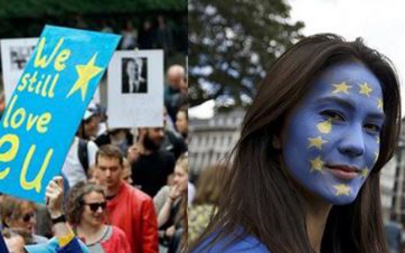 ‘‘Nous t’aimons, Union européenne” Des milliers de Britanniques déclarent leur amour à l’Union européenne